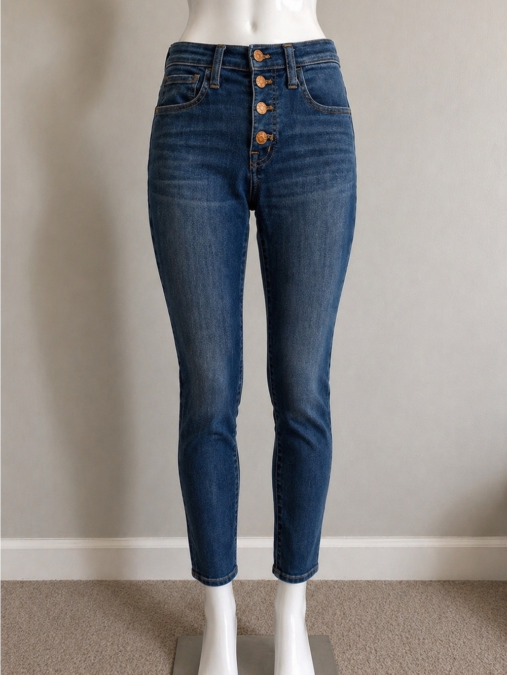 Madewell 10” High Rise Skinny Jeans Women’s 25 Button Fly Blue Denim